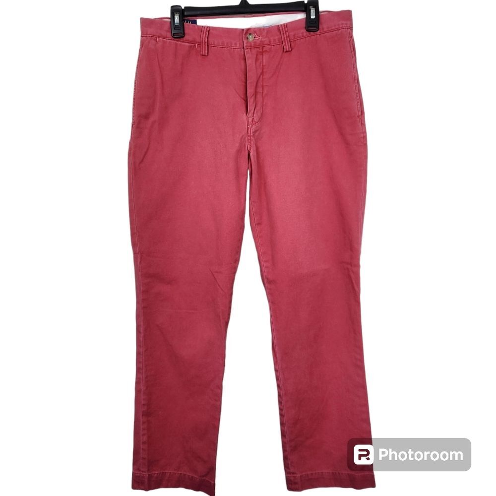 Polo Ralph Lauren Mens Classic Bedford Left Hand Twill Pink Chinos Size 34x32